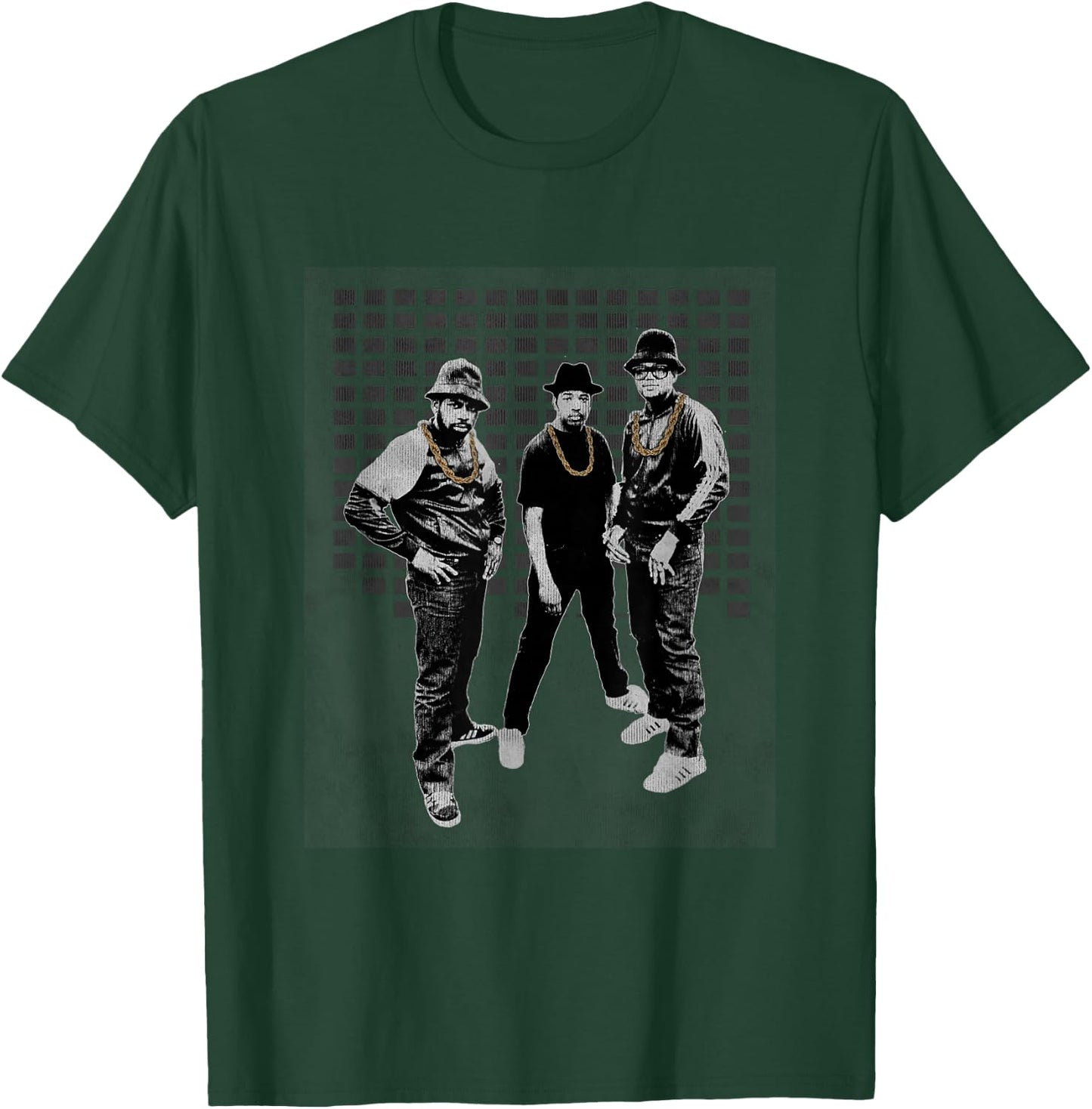 RUN DMC Tiny Squares Background T-Shirt - T-Shirt | Forest