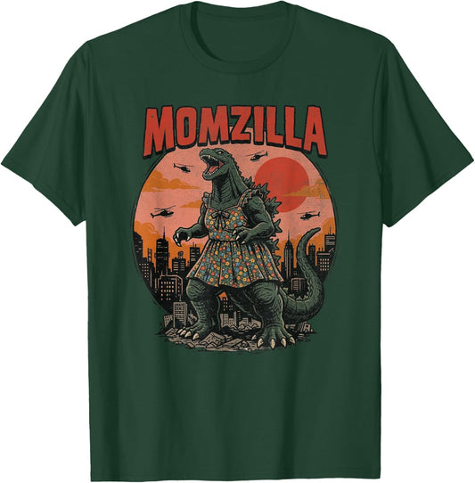 Momzilla Funny Monster Mom Floral Dress City Mothers Day T-Shirt - T-Shirt | Forest