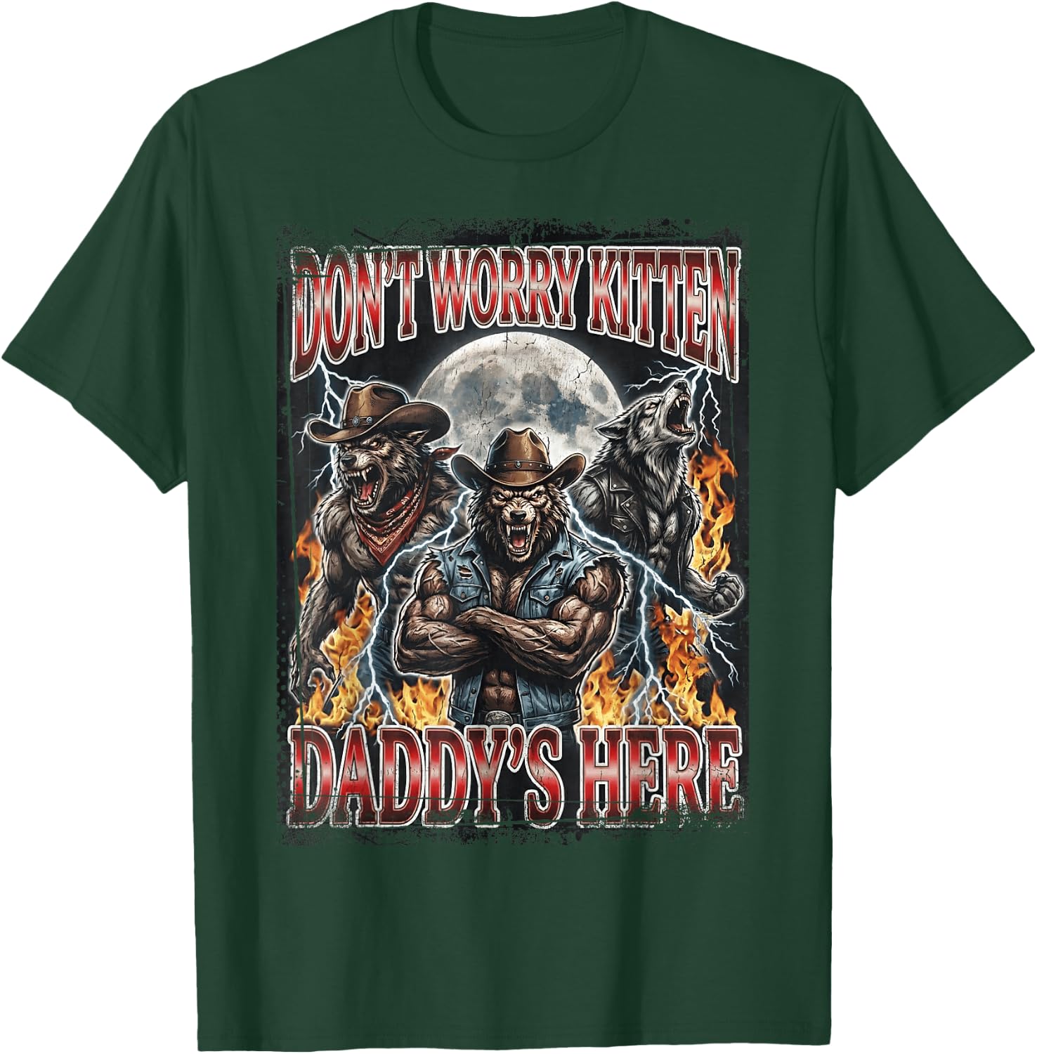 Daddy's Here Cowboy Lot de 3 Loup-garous T-Shirt - T-Shirt | Forest