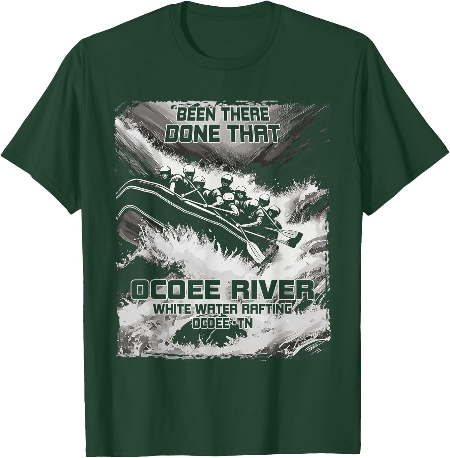 Ocoee River White Water Rafting Rapids Tennessee Raft T-Shirt - T-Shirt | Forest