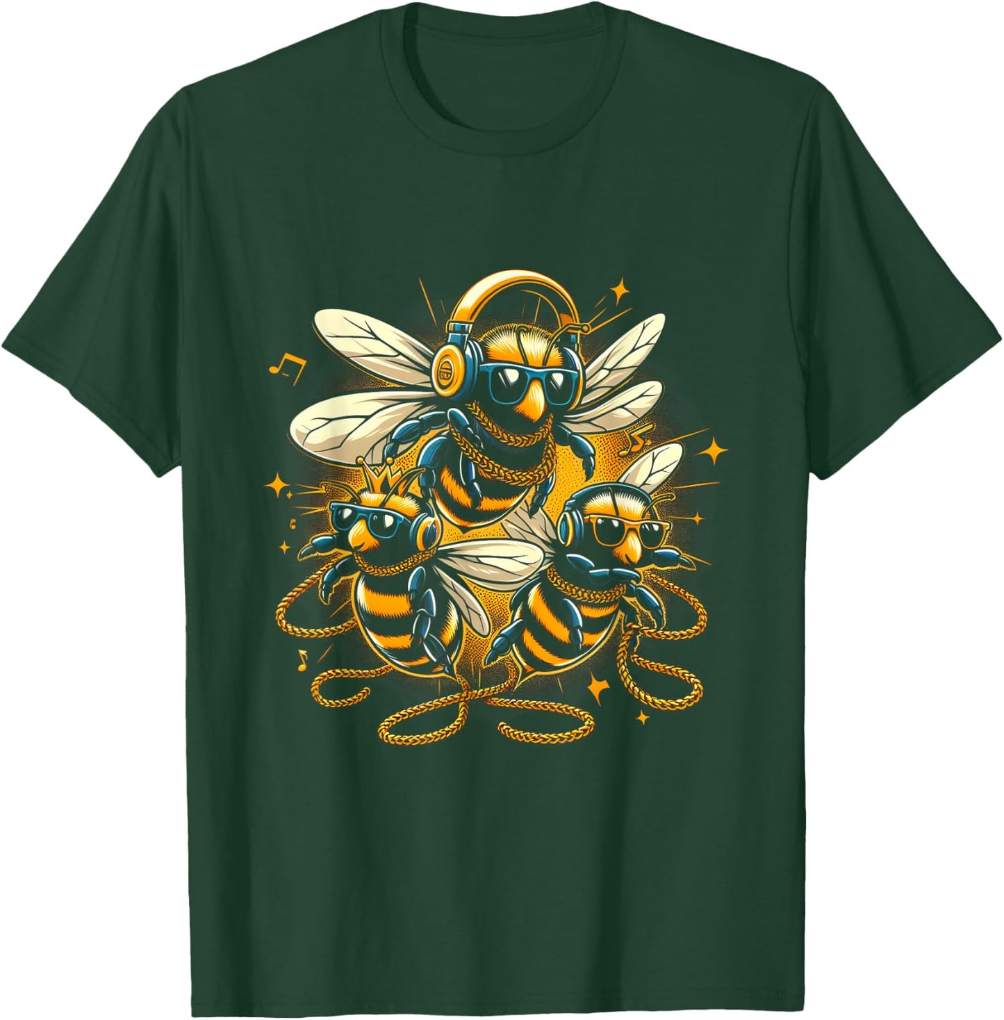 Cool Bees Hip Hop Rap Old School Men Women Kids T-Shirt - T-Shirt | Forest