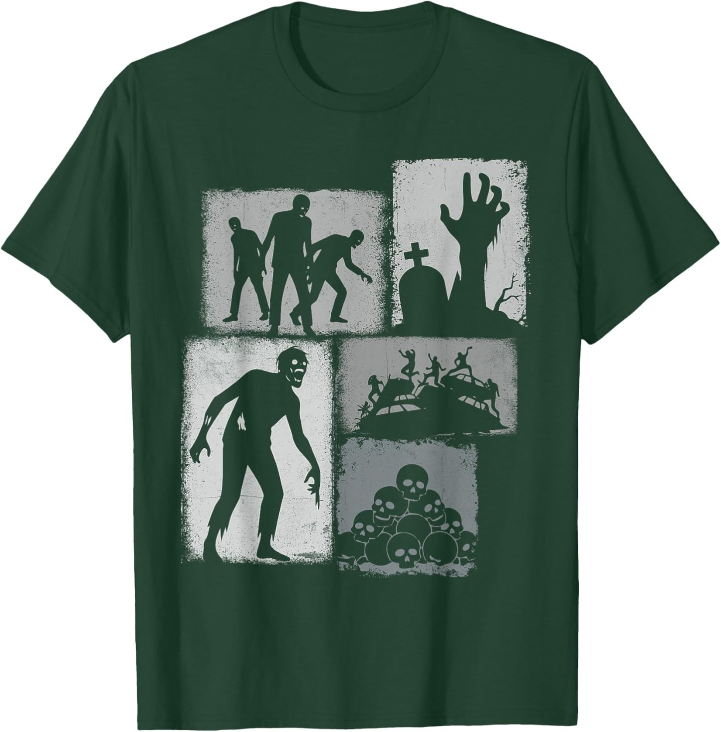 Zombie Vintage Collage Fantasy Lover T-Shirt - T-Shirt | Forest
