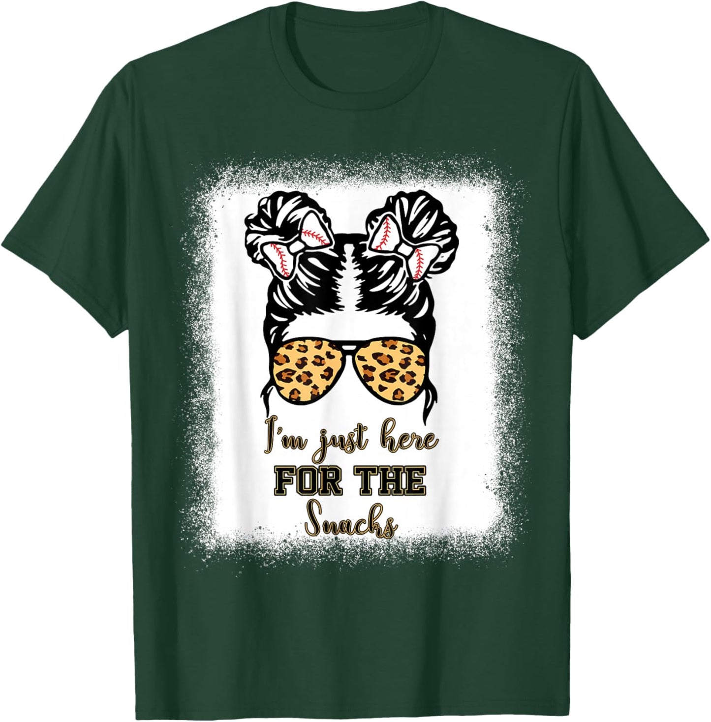 Kids Im Just Here For The Snack Baseball Sister Toddler Girl T-Shirt - T-Shirt | Forest