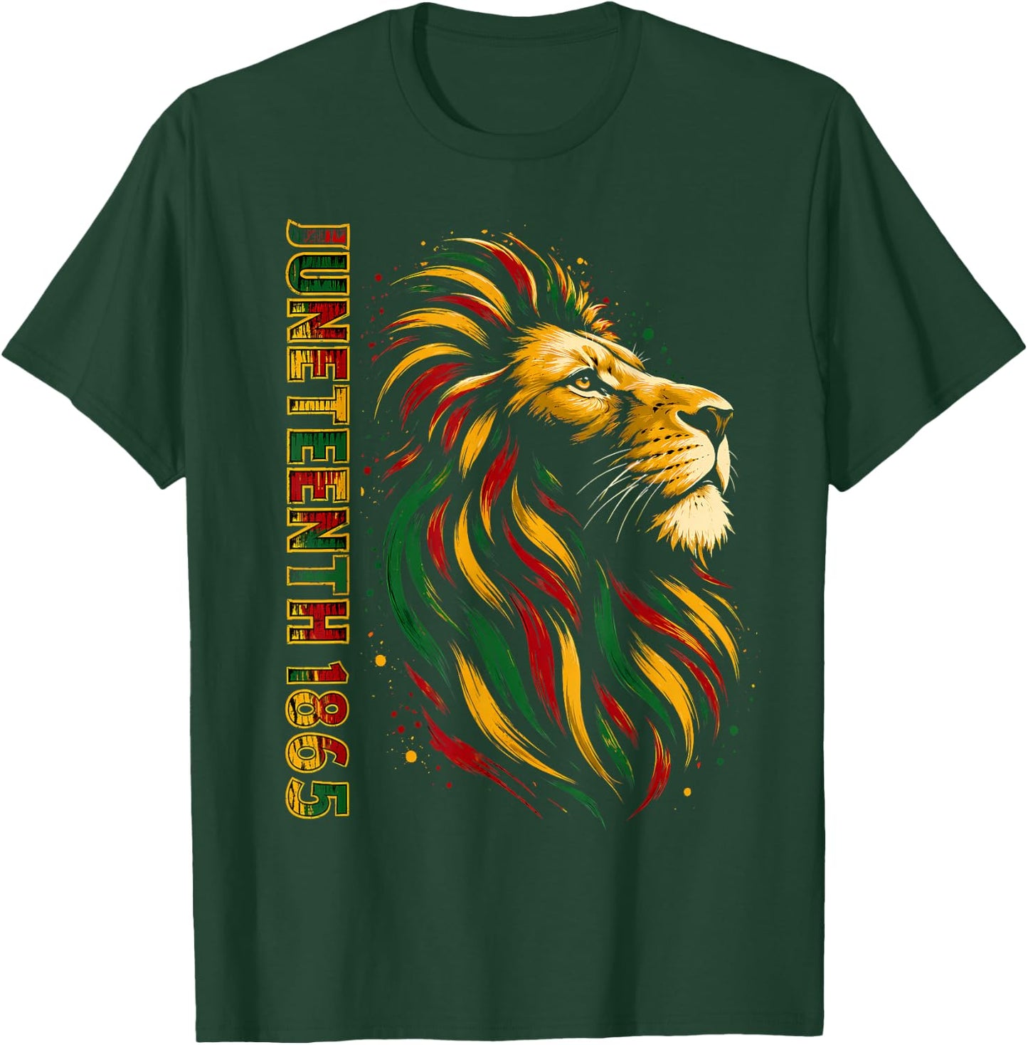 Juneteenth Shirt Lion June 19th 1865 Juneteenth Men T-Shirt - T-Shirt | Forest