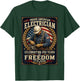 Proud American Electrician 250 Years 1776 2026 Freedom T-Shirt - T-Shirt | Forest