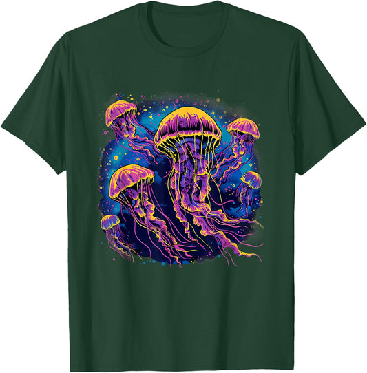 Jellyfish Sea Ocean Jellyfish Ocean Sea Animal Marine Mammal T-Shirt - T-Shirt | Forest
