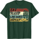 Line Dancing Dance Teacher Retro Vintage Eat Sleep Line T-Shirt - T-Shirt | Forest