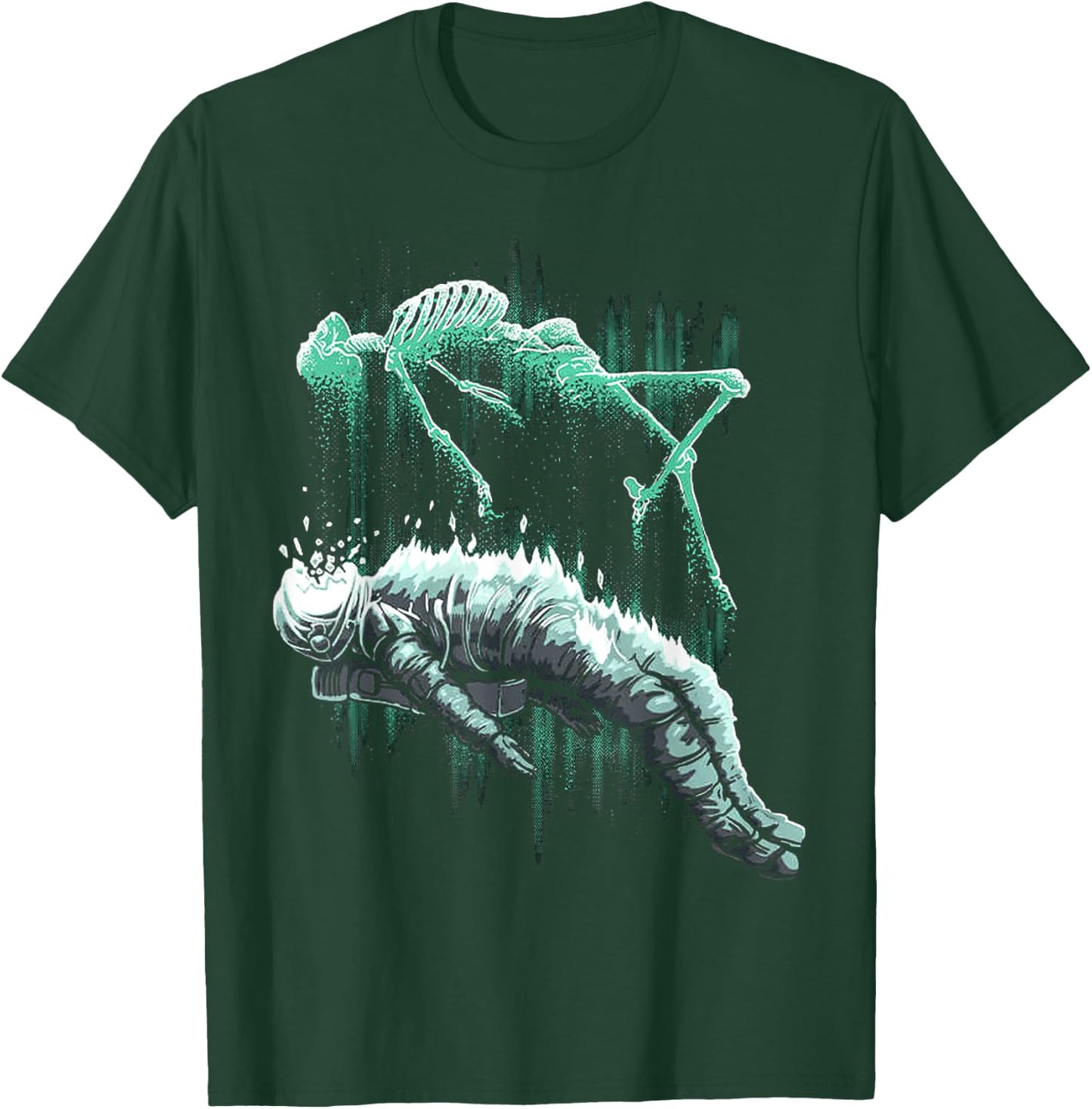 Astral Departure Glow-in-the-Dark Vintage Astronaut T-Shirt - T-Shirt | Forest