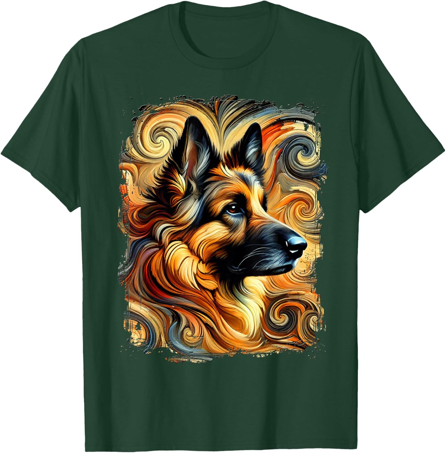 Cute Shepherd Dog Colourful Artwork Women Kids T-Shirt - T-Shirt | Forest