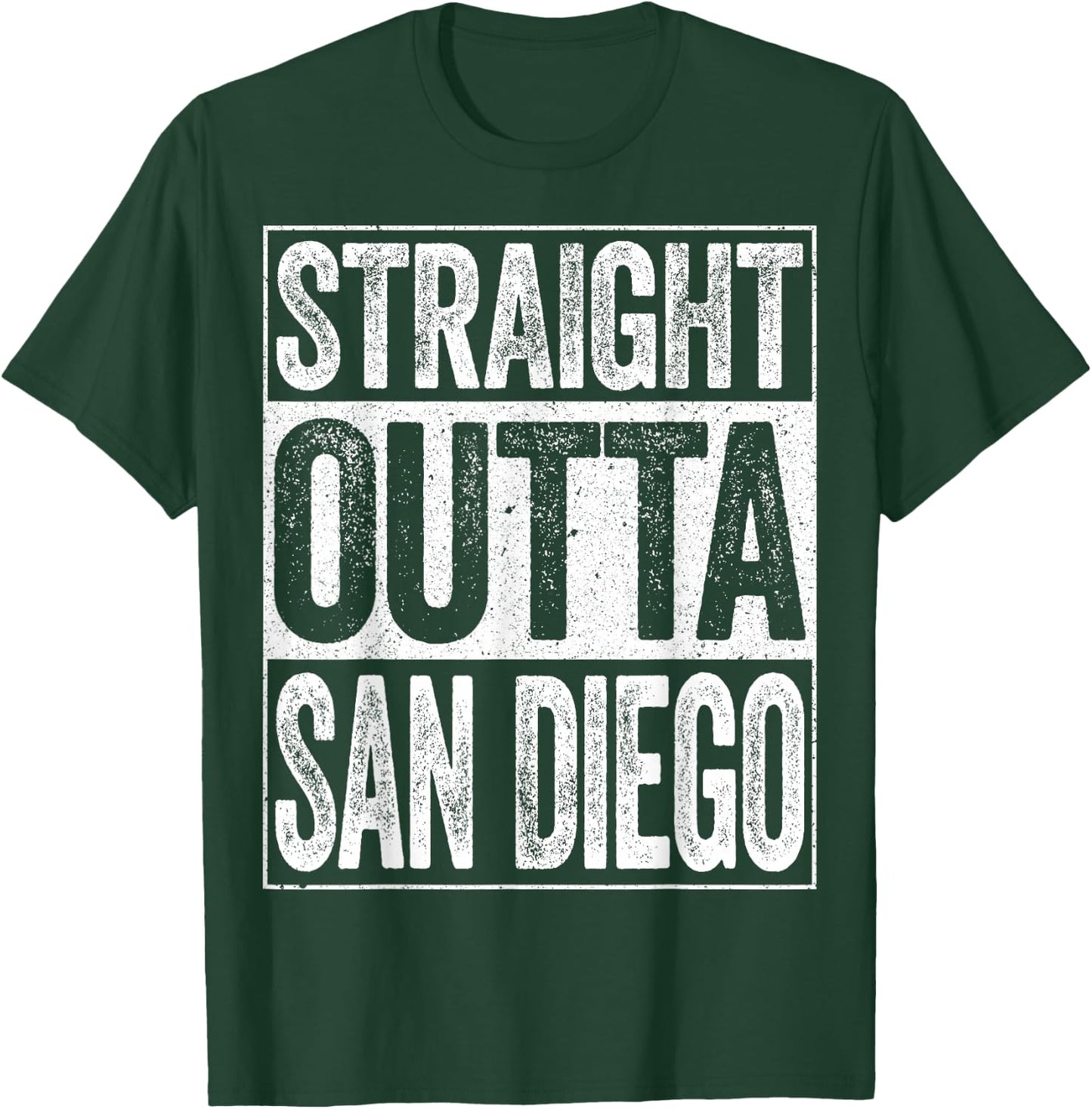 Straight Outta San Diego Shirt Men Women Kids California T-Shirt - T-Shirt | Forest