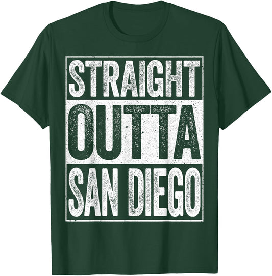 Straight Outta San Diego Shirt Men Women Kids California T-Shirt - T-Shirt | Forest