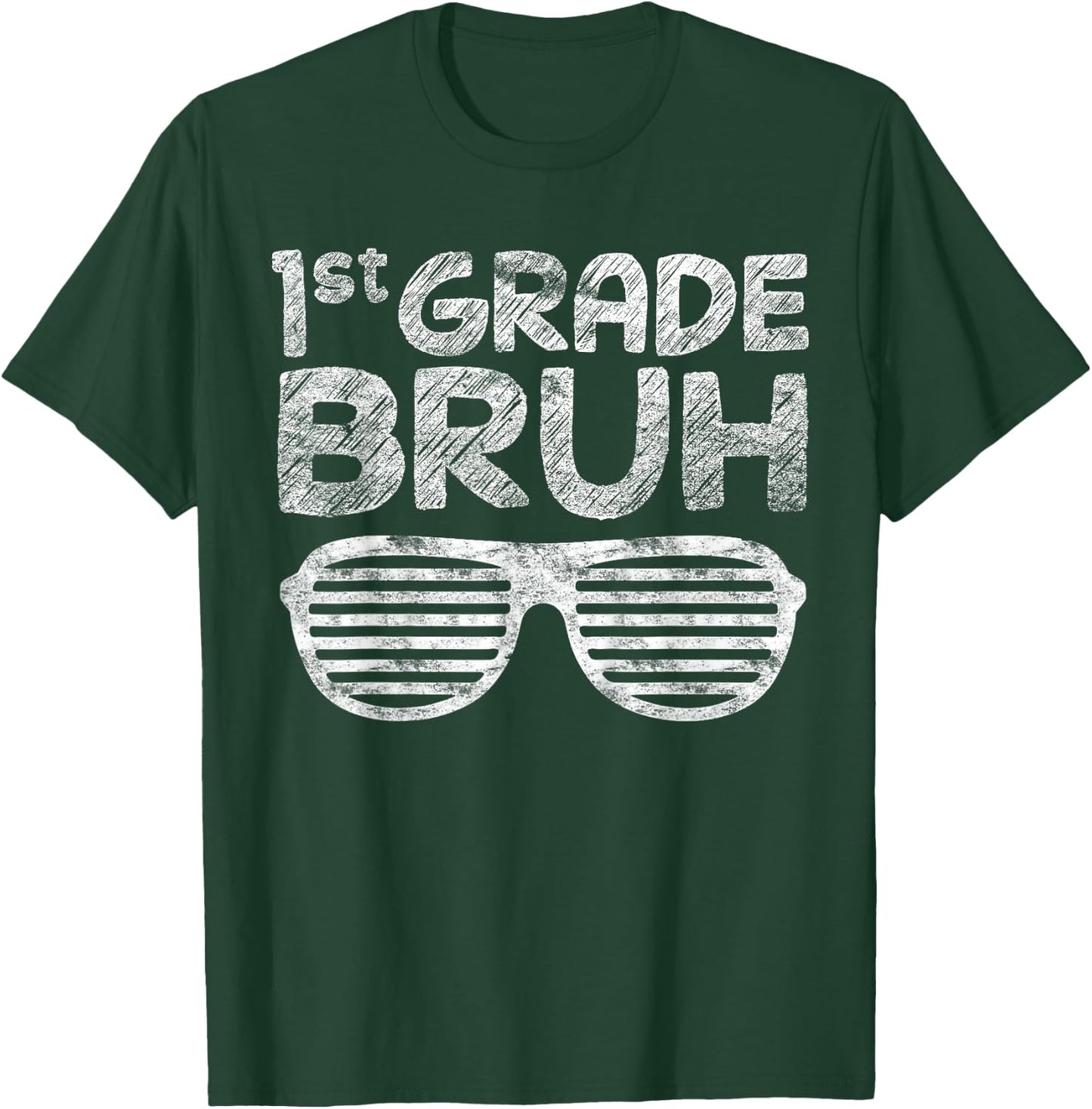 Kids 1st Grade Bruh First Grade Dude Back To School For Boys T-Shirt - T-Shirt | Forest