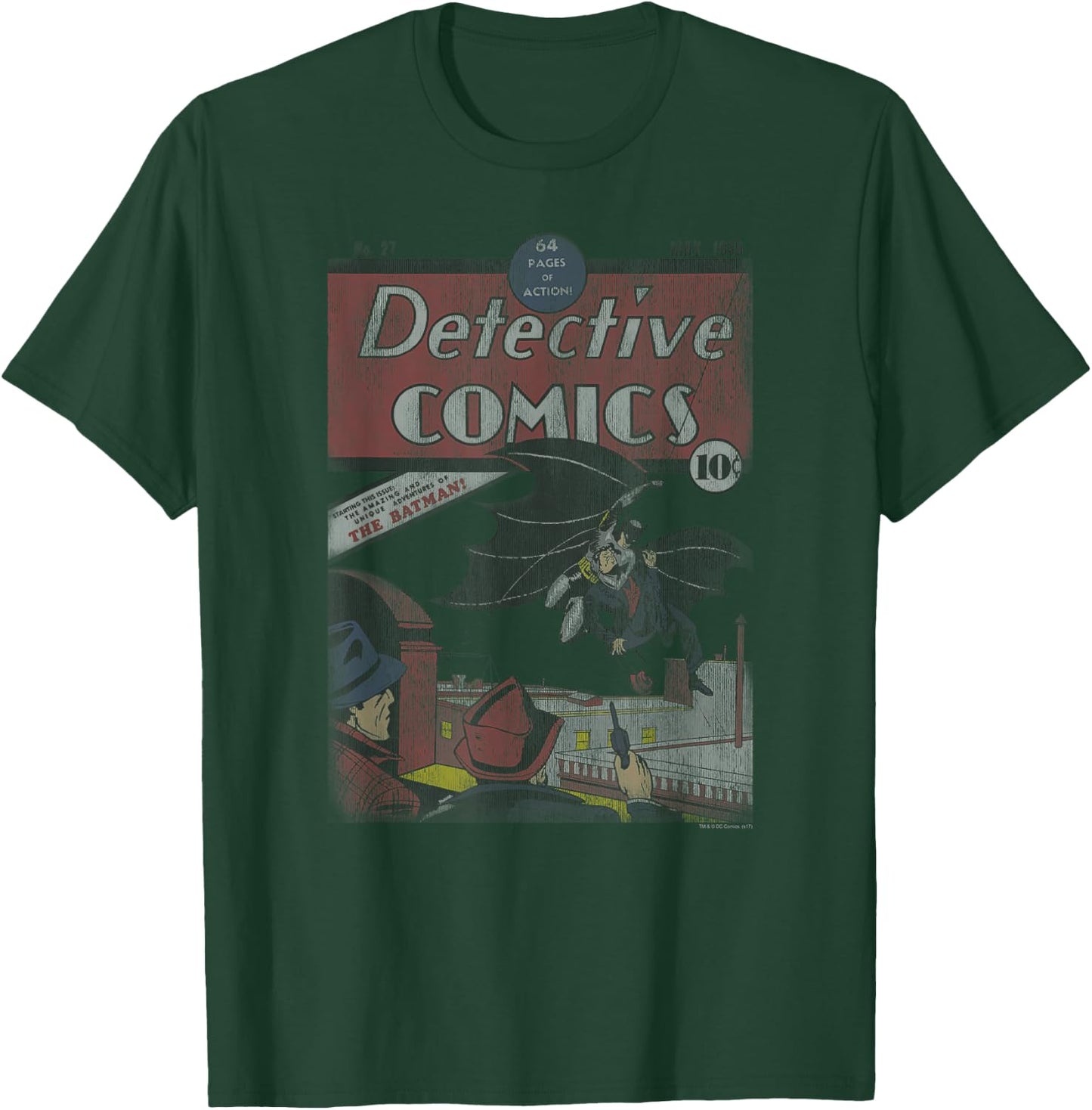 Batman Detective #27 Distressed T-Shirt - T-Shirt | Forest