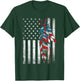 American Flag - Native Feather Pride Month Indigenous T-Shirt - T-Shirt | Forest