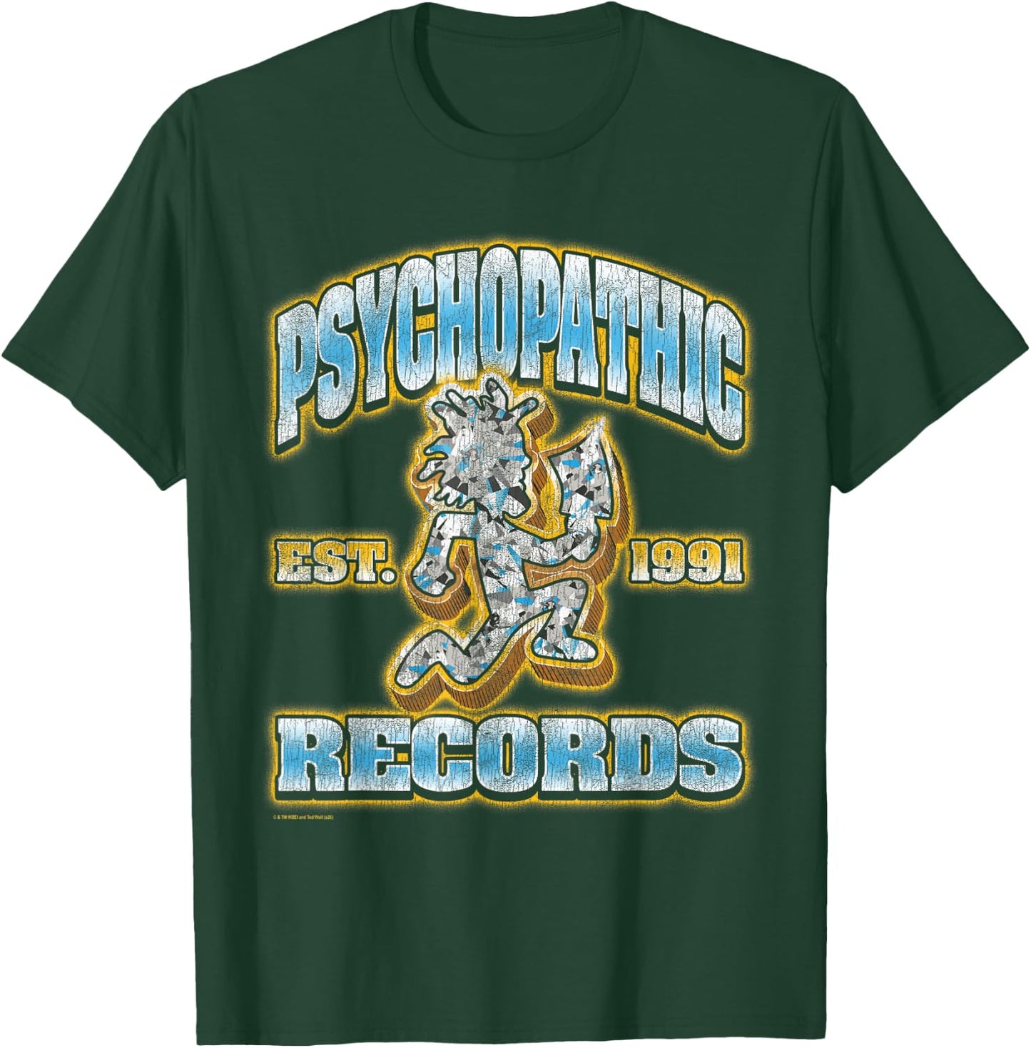 ICP Psychopathic Records Diamond Hatchetman 1991 Music T-Shirt - T-Shirt | Forest