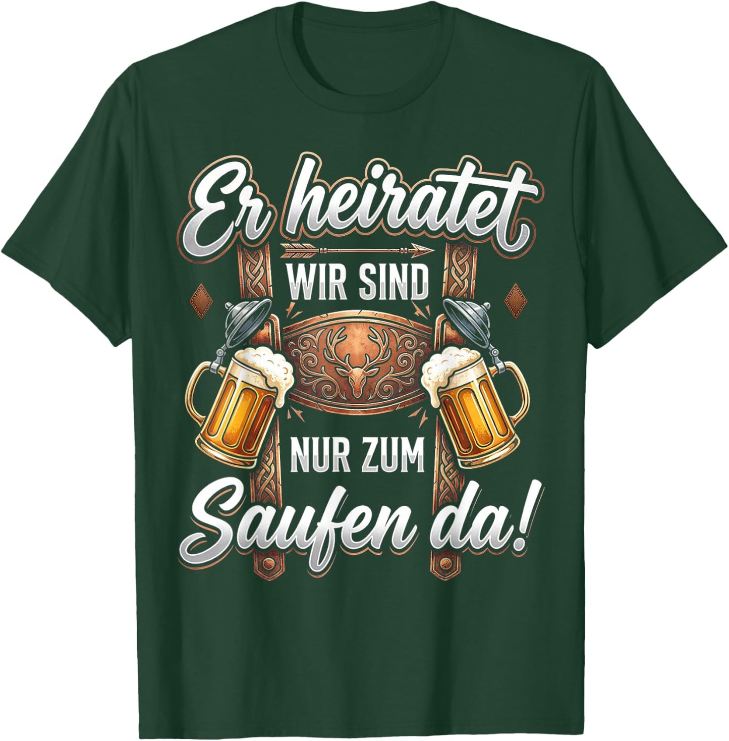 Junggesellenabschied Männer JGA Poltern Polterabend T-Shirt - T-Shirt | Forest