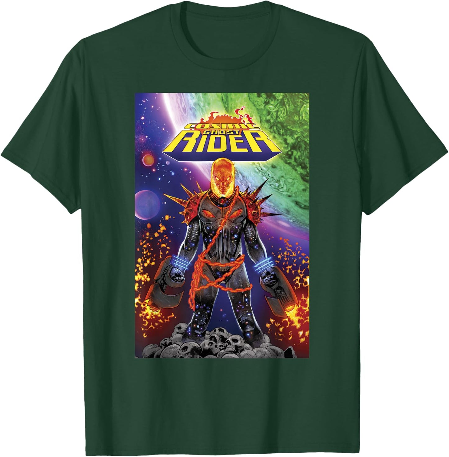 Marvel Cosmic Ghost Rider Comic Book Cover V1 T-Shirt - T-Shirt | Forest