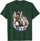Donkey Men's Women's Colourful Watercolour Donkey , black T-Shirt - T-Shirt | Forest