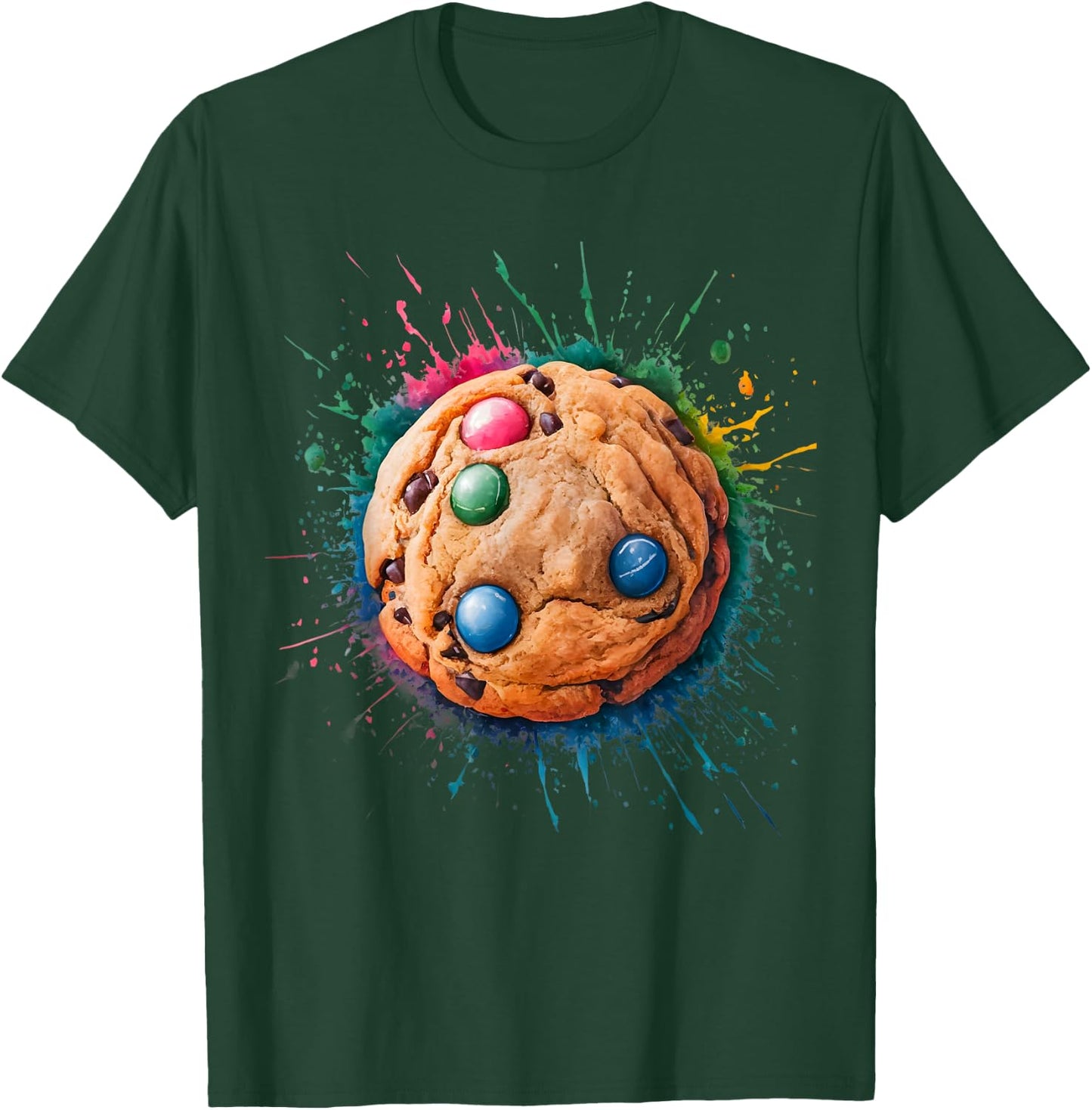 Baking Baker Men Woman Colorful Watercolor Cookie T-Shirt - T-Shirt | Forest