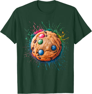 Baking Baker Men Woman Colorful Watercolor Cookie T-Shirt - T-Shirt | Forest