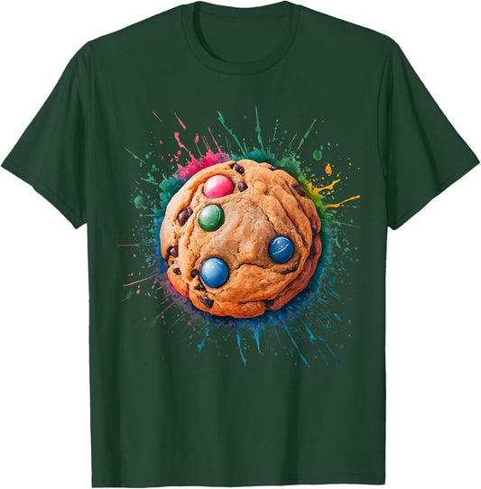 Baking Baker Men Woman Colorful Watercolor Cookie T-Shirt - T-Shirt | Forest