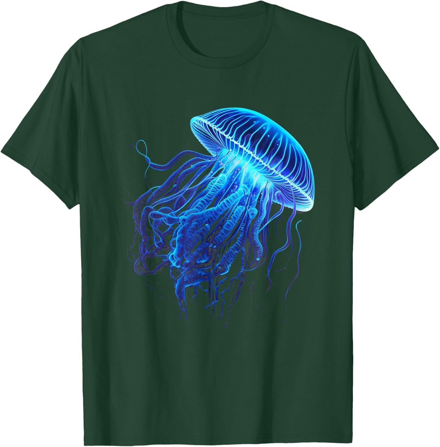 Blue sea jellyfish Medusa ear jellyfish sea creature T-Shirt - T-Shirt | Forest