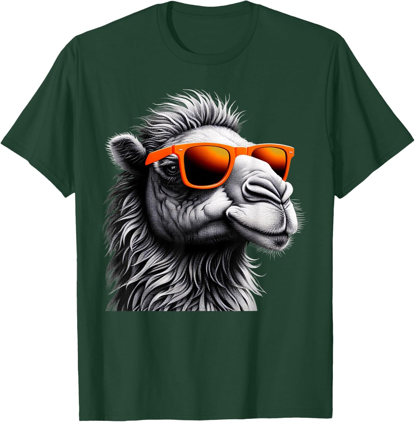 Cool Camel Wearing Sunglasses Graphic Art T-Shirt - T-Shirt | Forest