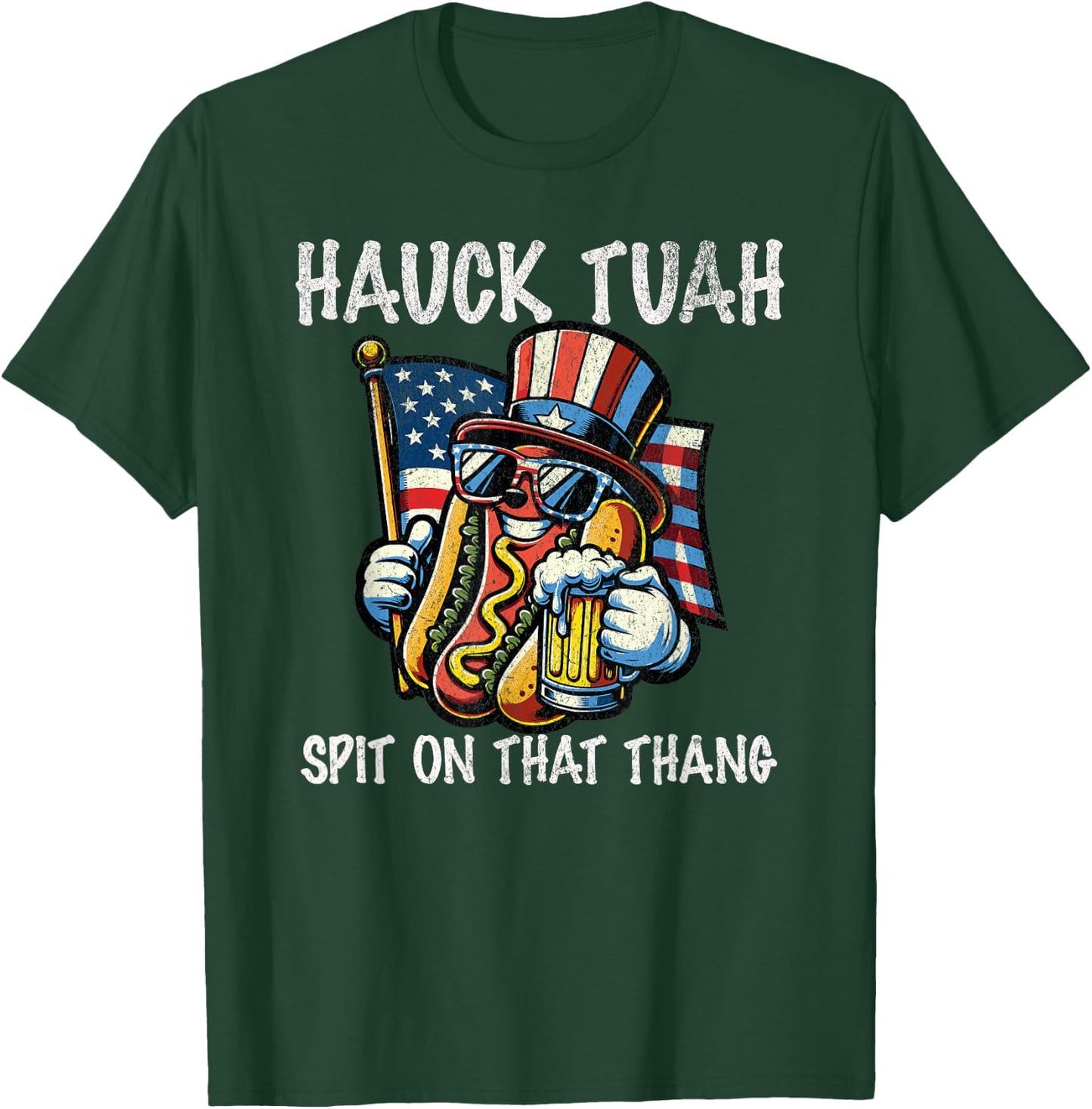 Hawk Tush Spit on that Thang Viral 4th Of July Wiener Parody T-Shirt - T-Shirt | Forest