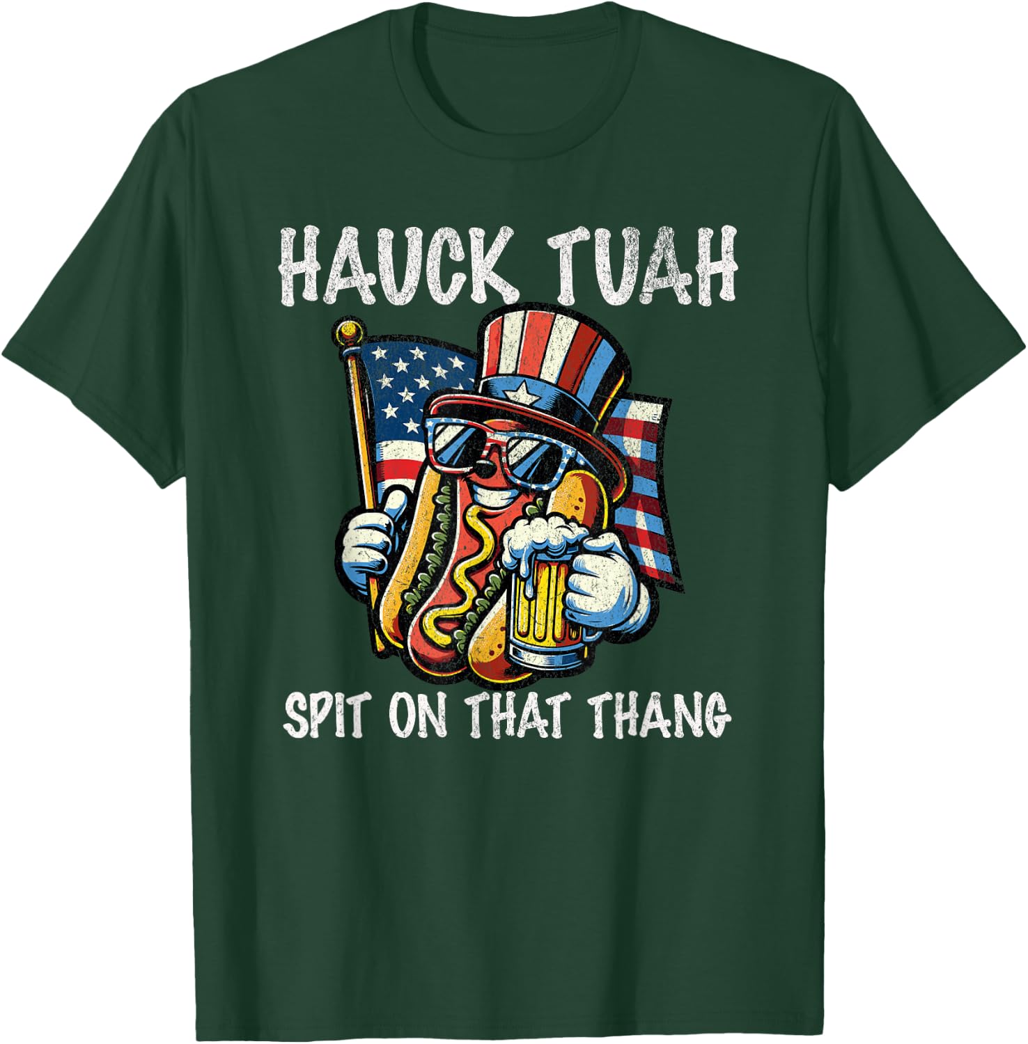 Hawk Tush Spit on that Thang Viral 4th Of July Wiener Parody T-Shirt - T-Shirt | Forest