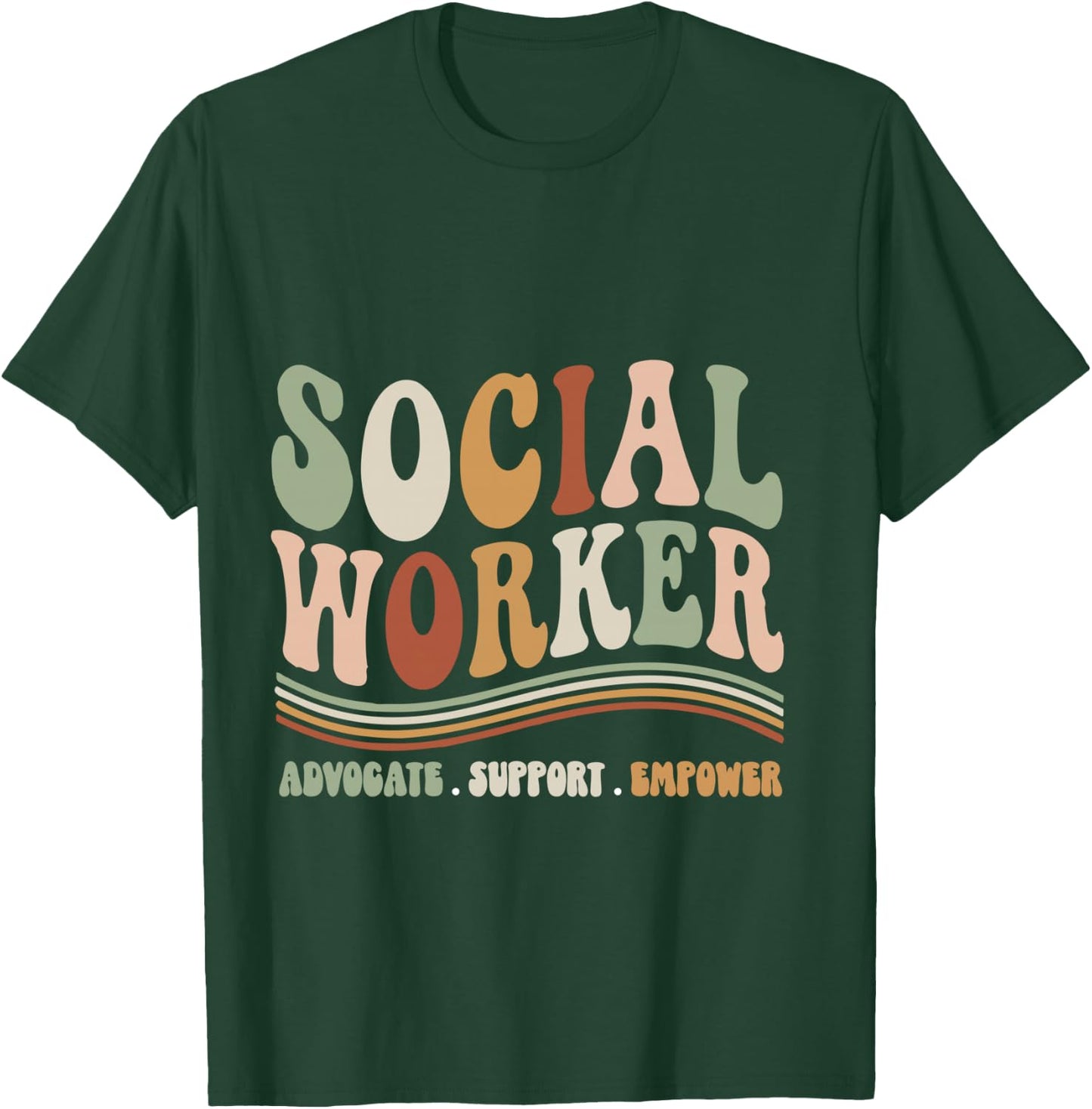 Social Worker Advocate Support Empower Social Work Month T-Shirt - T-Shirt | Forest