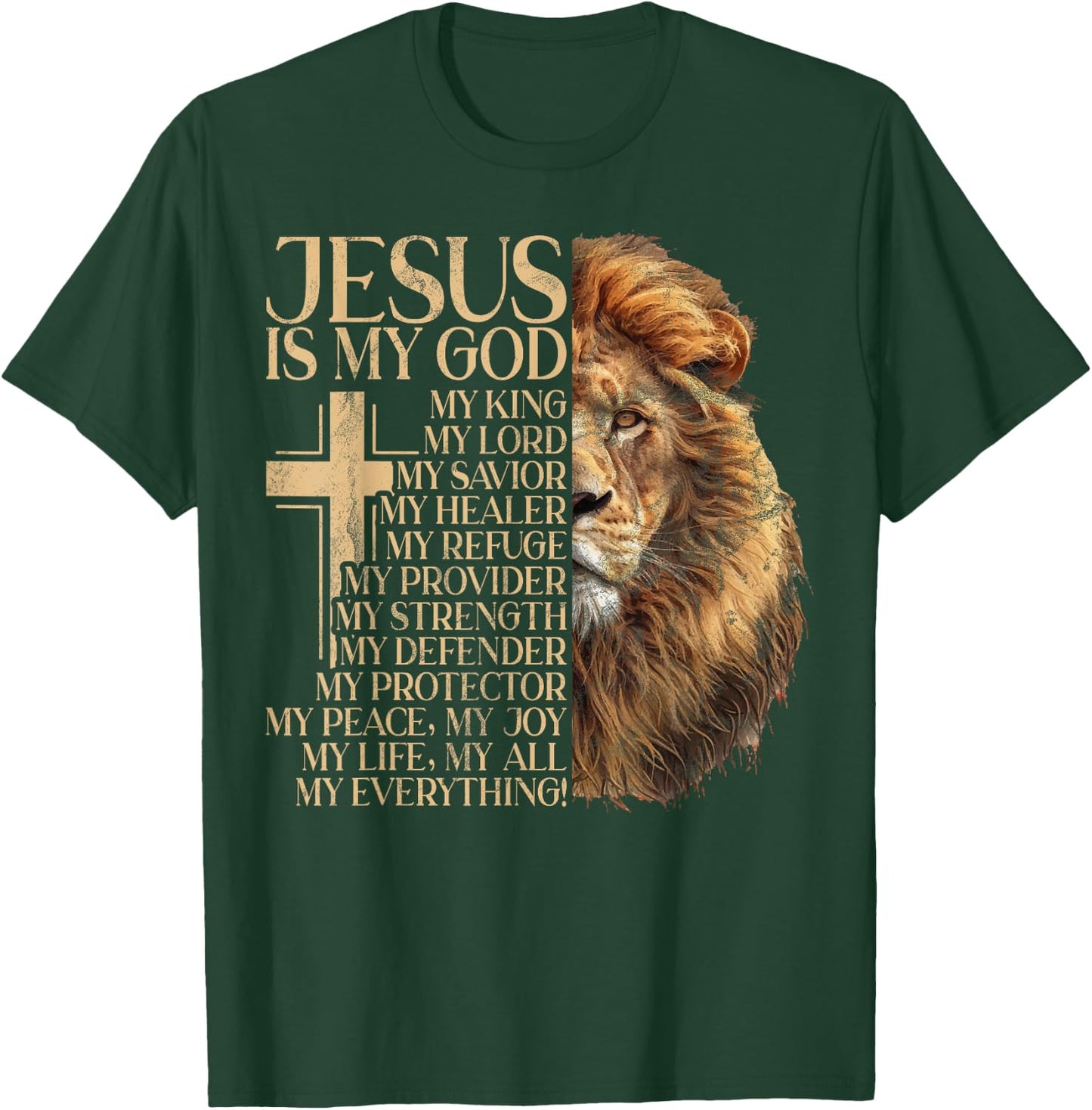 Adult - Black - Small - Short Sleeve - Classic - - Polyester 100% - Religious Symbol Design - Christians T-Shirt - T-Shirt | Forest