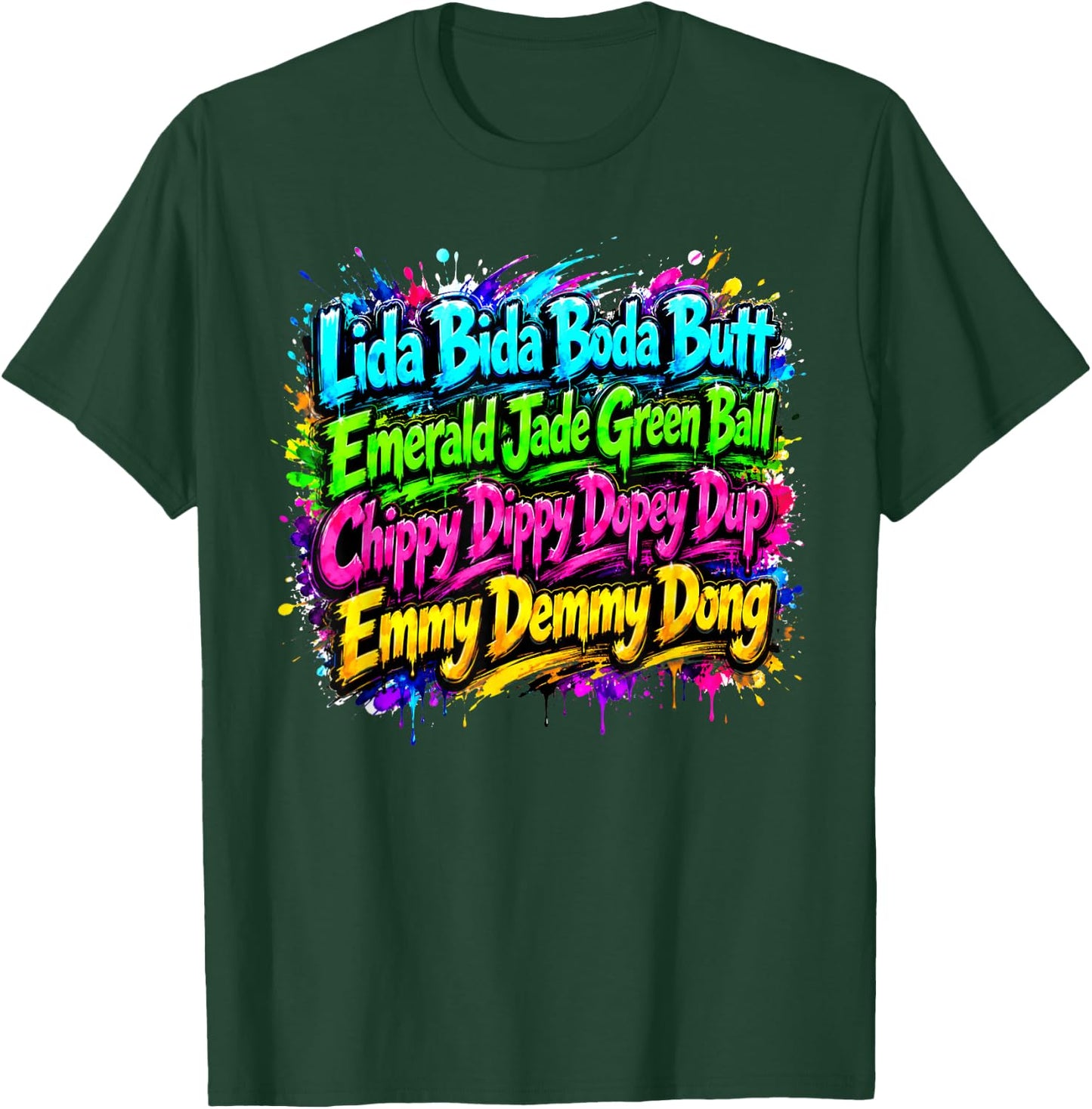 LIDA Bida Boda Butt, Emerald Jade Green Ball T-Shirt - T-Shirt | Forest