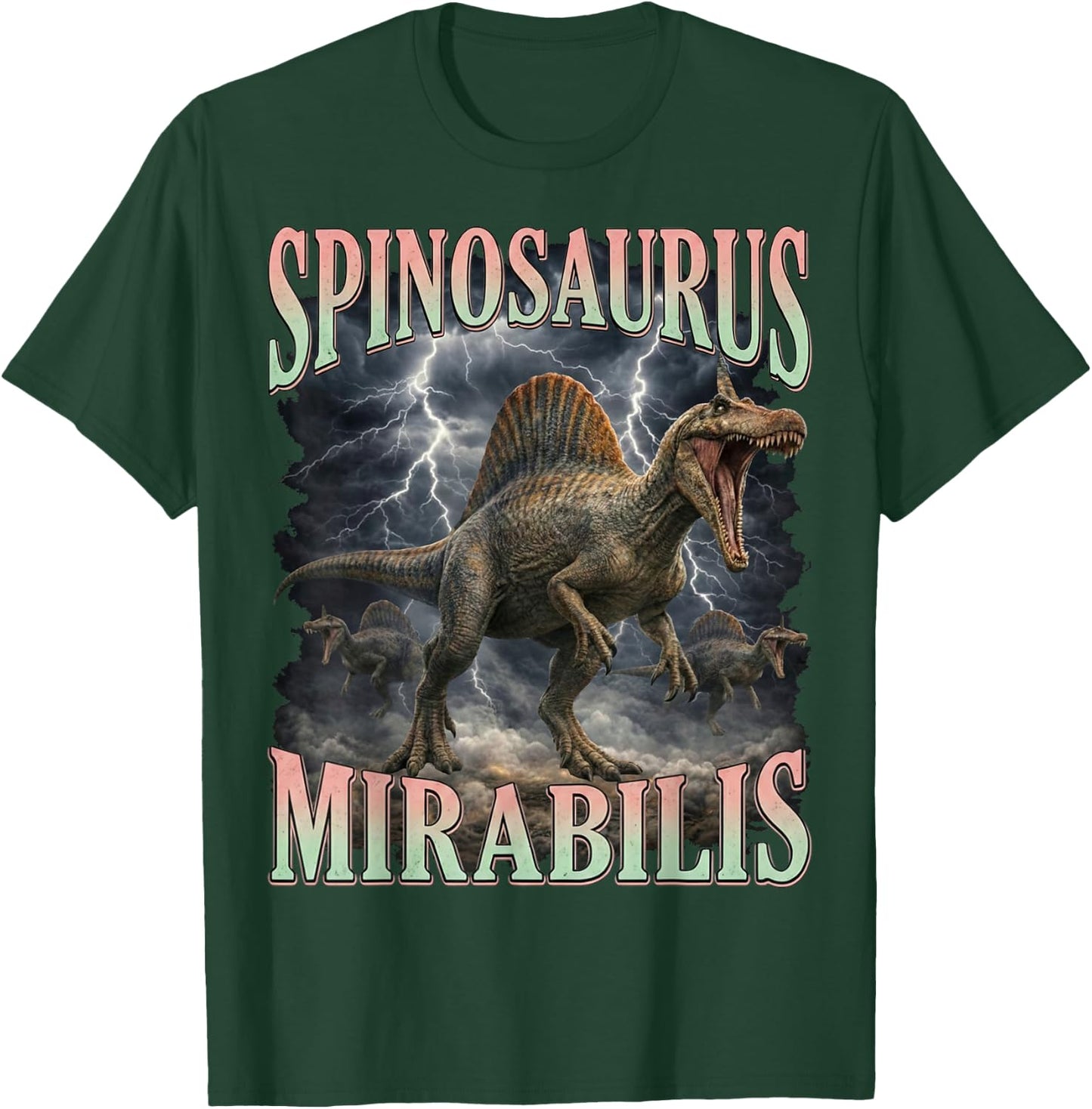 Roaring Spinosaurus Mirabilis Prehistoric Dinosaur T-Shirt - T-Shirt | Forest