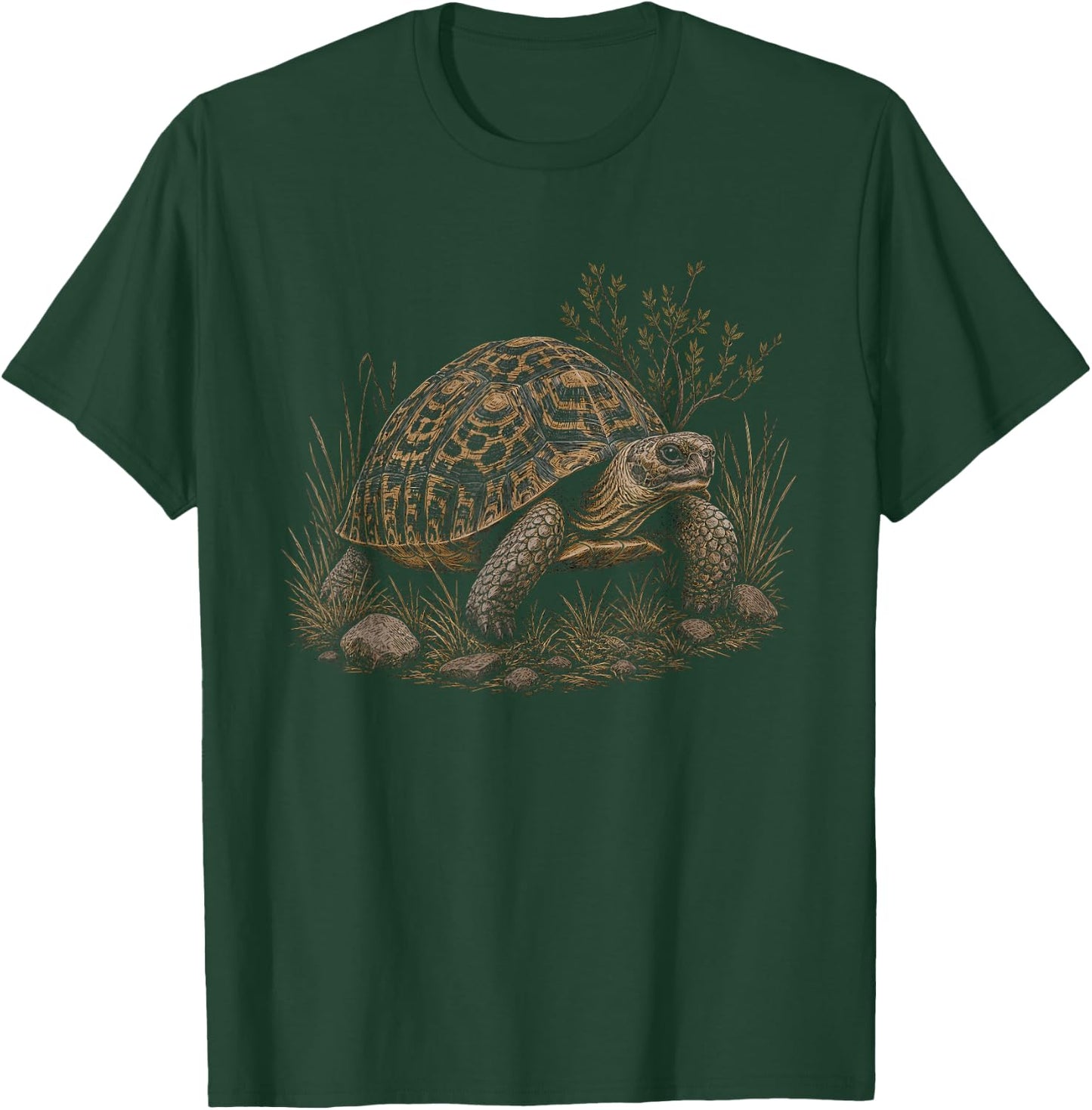 Leopard Tortoise Graphic Artwork Design T-Shirt - T-Shirt | Forest
