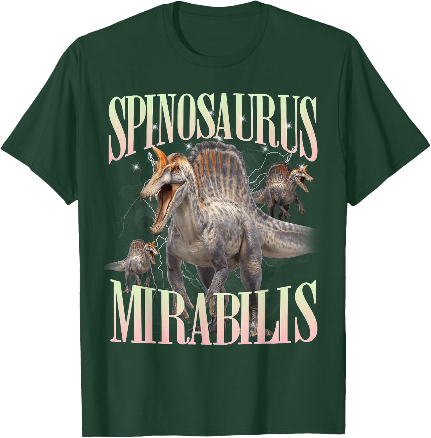 Roaring Spinosaurus Mirabilis Prehistoric Dinosaur T-Shirt - T-Shirt | Forest