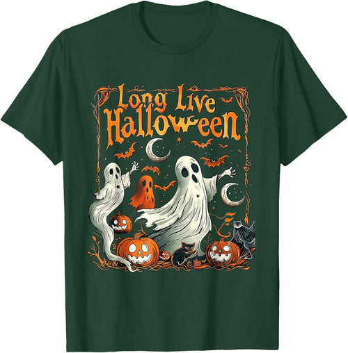 Retro Long Live Halloween Spooky Season Pumpkin Ghost