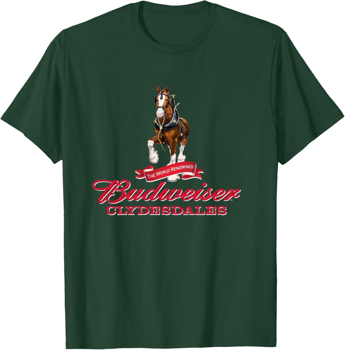 Budweiser 'The World Renowned Clydesdales' T-Shirt - T-Shirt | Forest