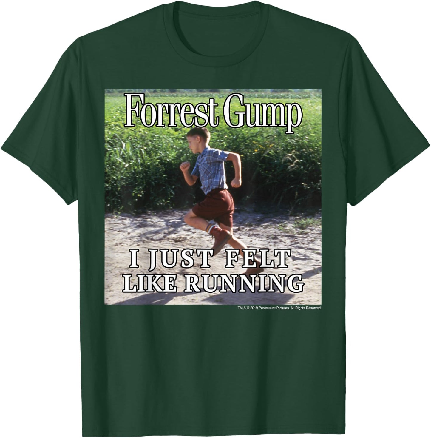 Forrest Gump Just Felt Like Running Photo Panel T-Shirt - T-Shirt | Forest