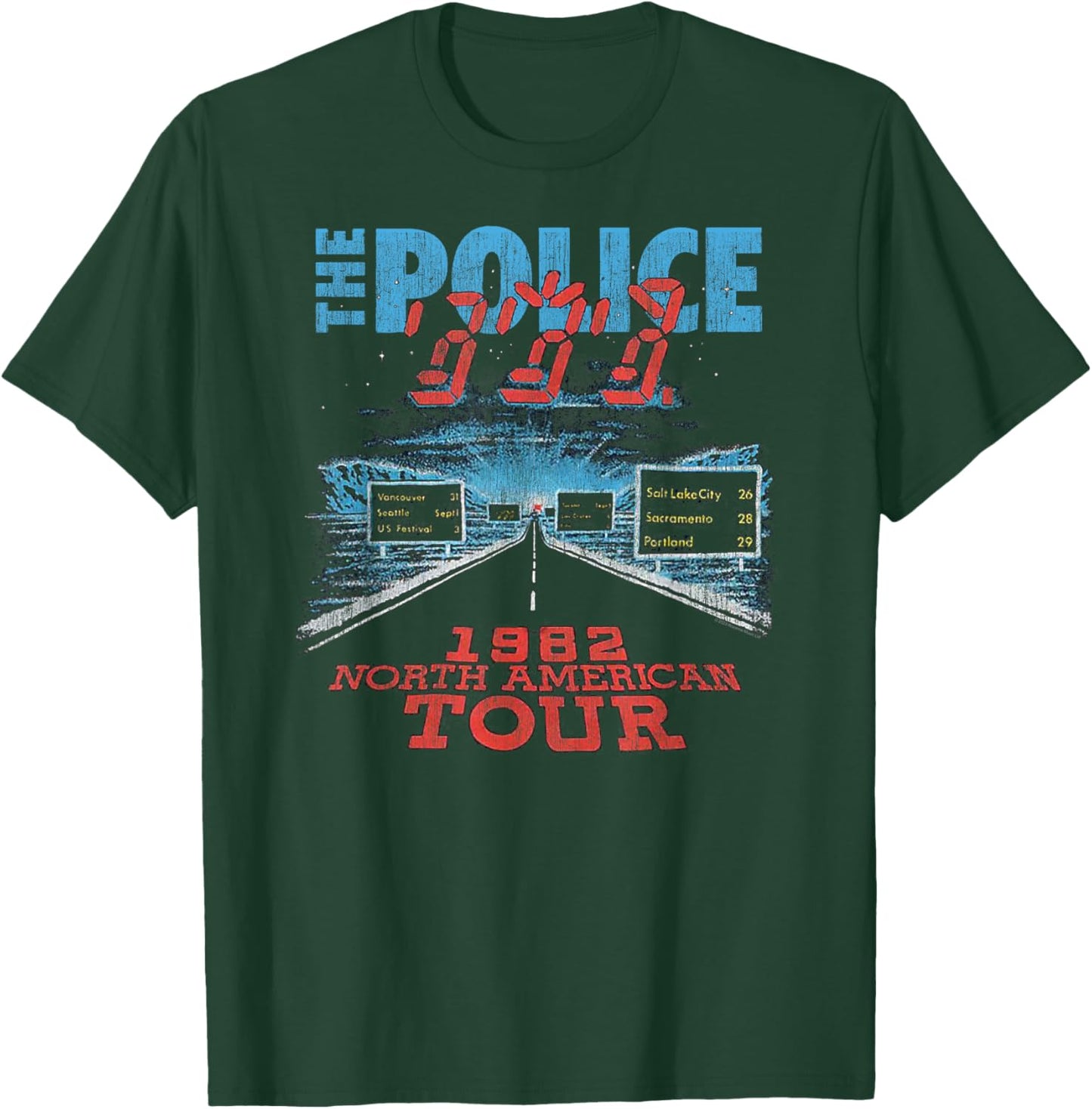 The Police North American Tour V2 Rock Music Band T-Shirt - T-Shirt | Forest