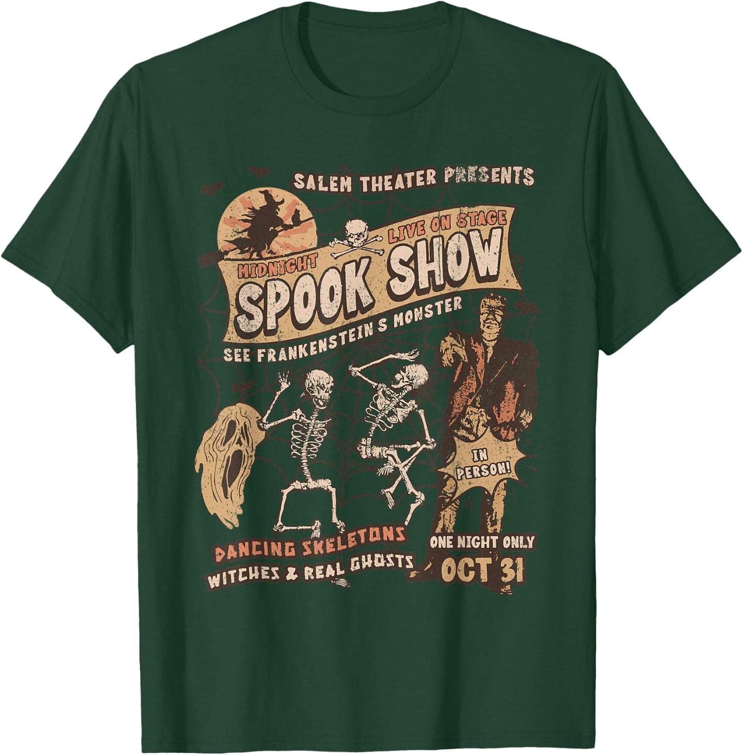 Punk Rock Monster Mummy Horror Movie Fan Halloween Ghosts T-Shirt - T-Shirt | Forest