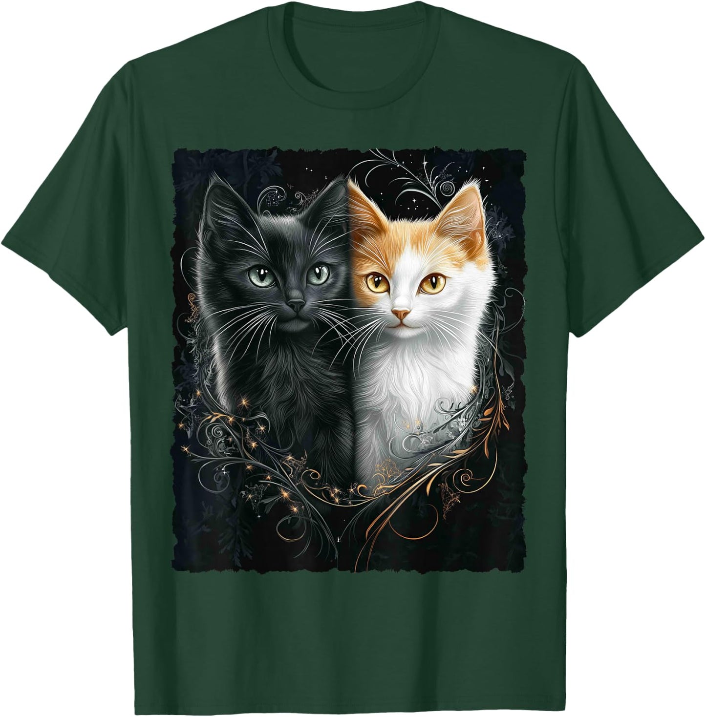Süße magische Katze Kätzchen Kitten Fantasy Kunst T-Shirt - T-Shirt | Forest
