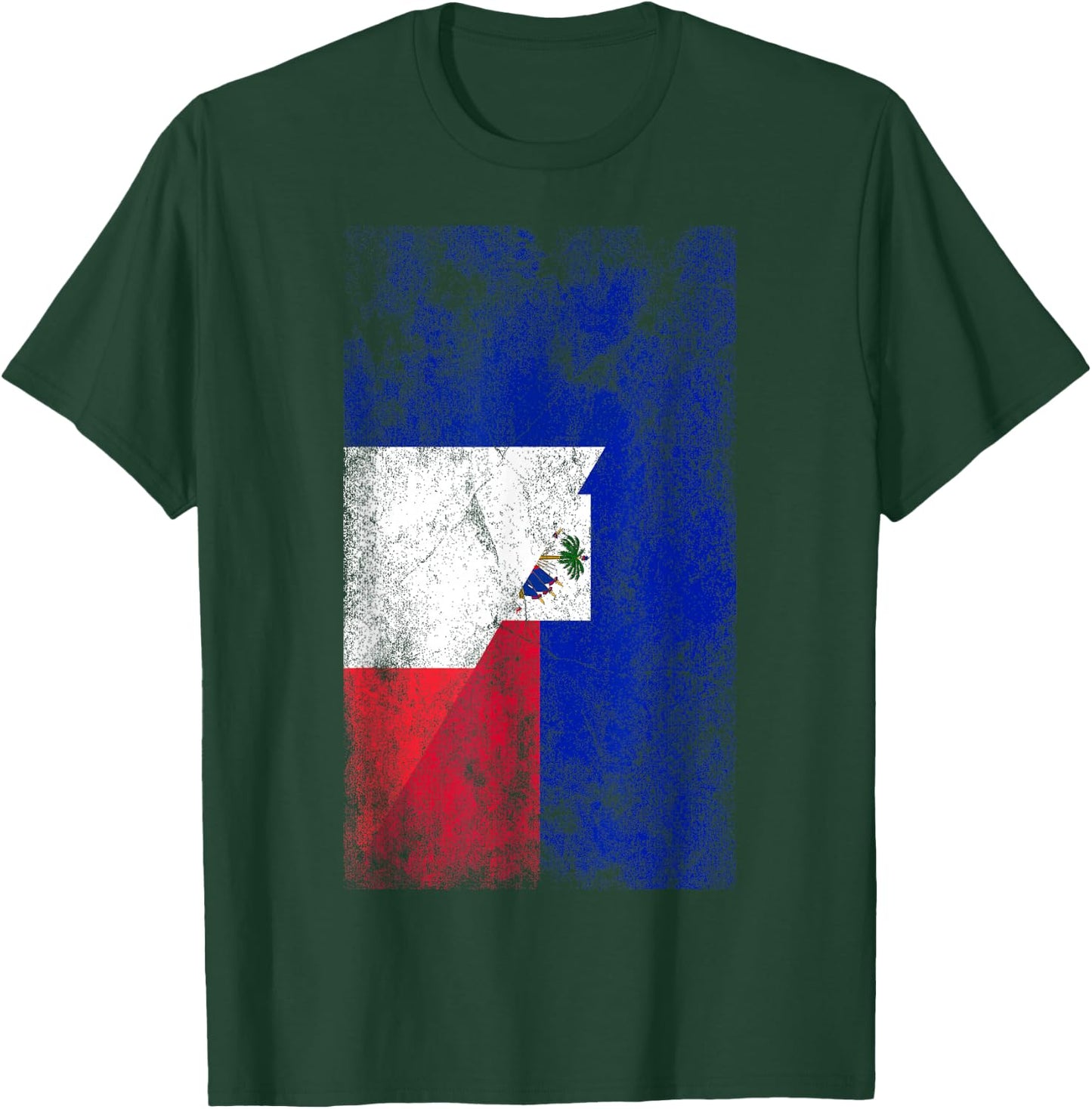 Flags France Haiti - French Haitian , Black, S T-Shirt - T-Shirt | Forest