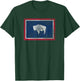 State of Wyoming Flag Bison Cheyenne Jackson Hole T-Shirt - T-Shirt | Forest