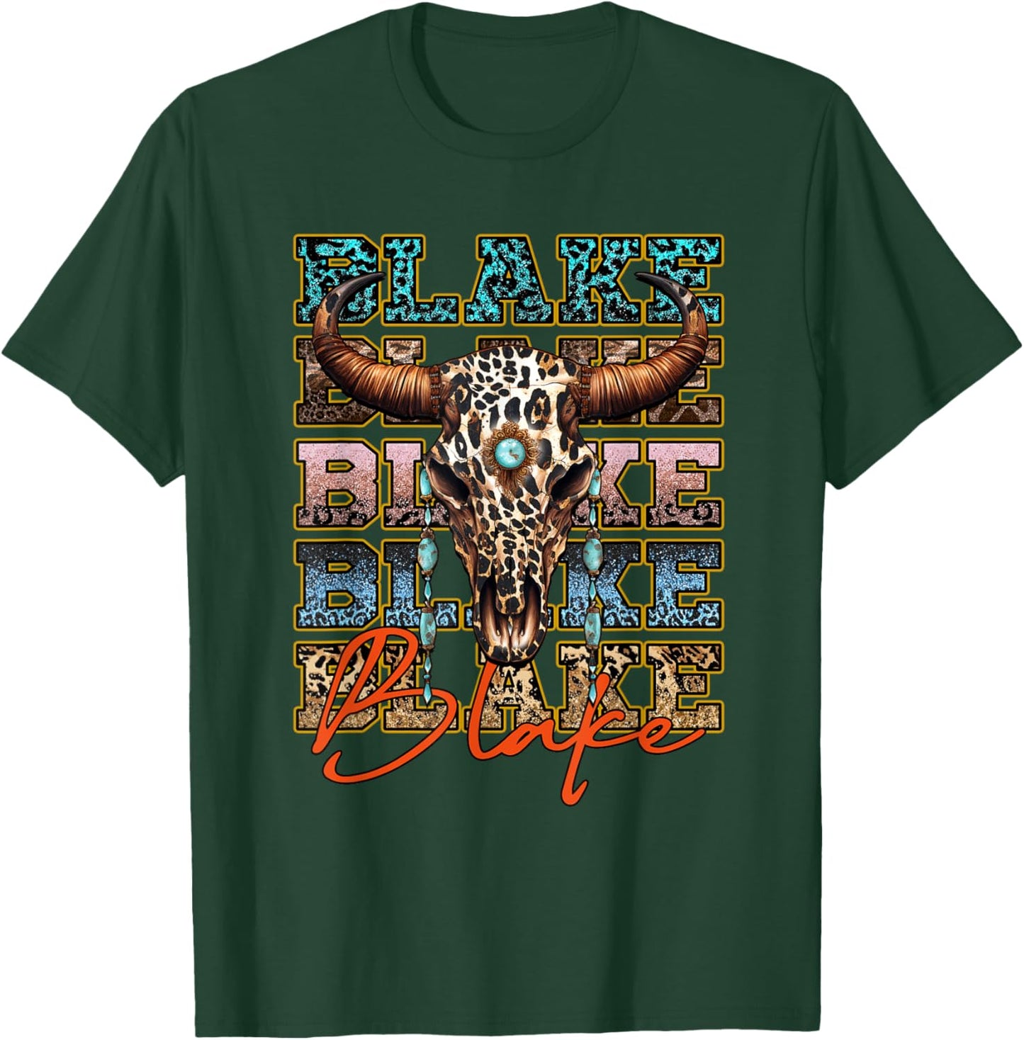 Blake Proud Name Personalized Vintage Outfit Last Name Pride T-Shirt - T-Shirt | Forest