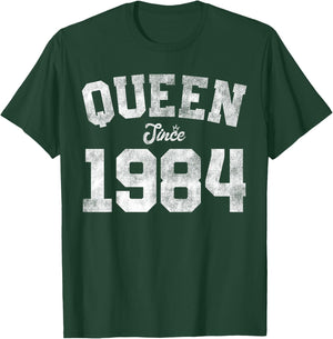 Queen Since 1984 42nd Birthday 42 Years Old Vintage Funny T-Shirt - T-Shirt | Forest