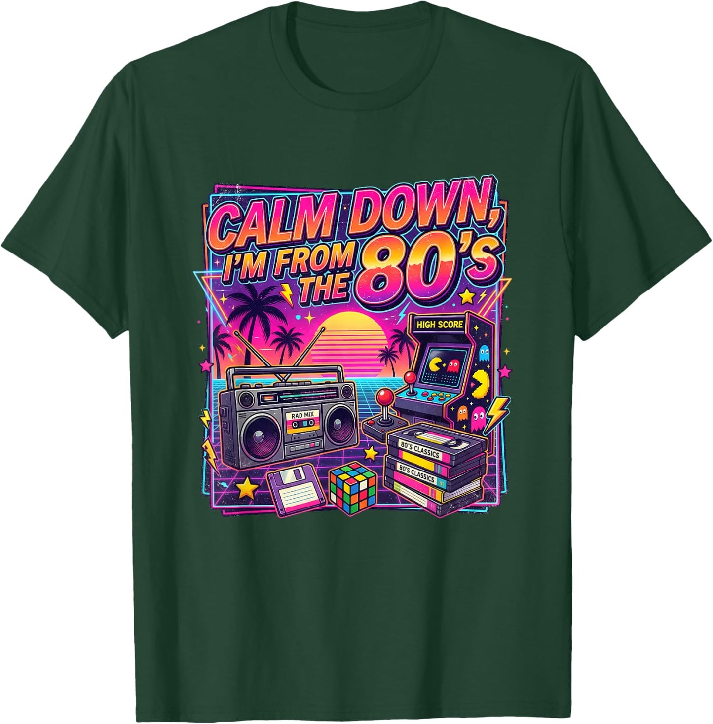Calm Down, I'm from the 80's T-Shirt - T-Shirt | Forest