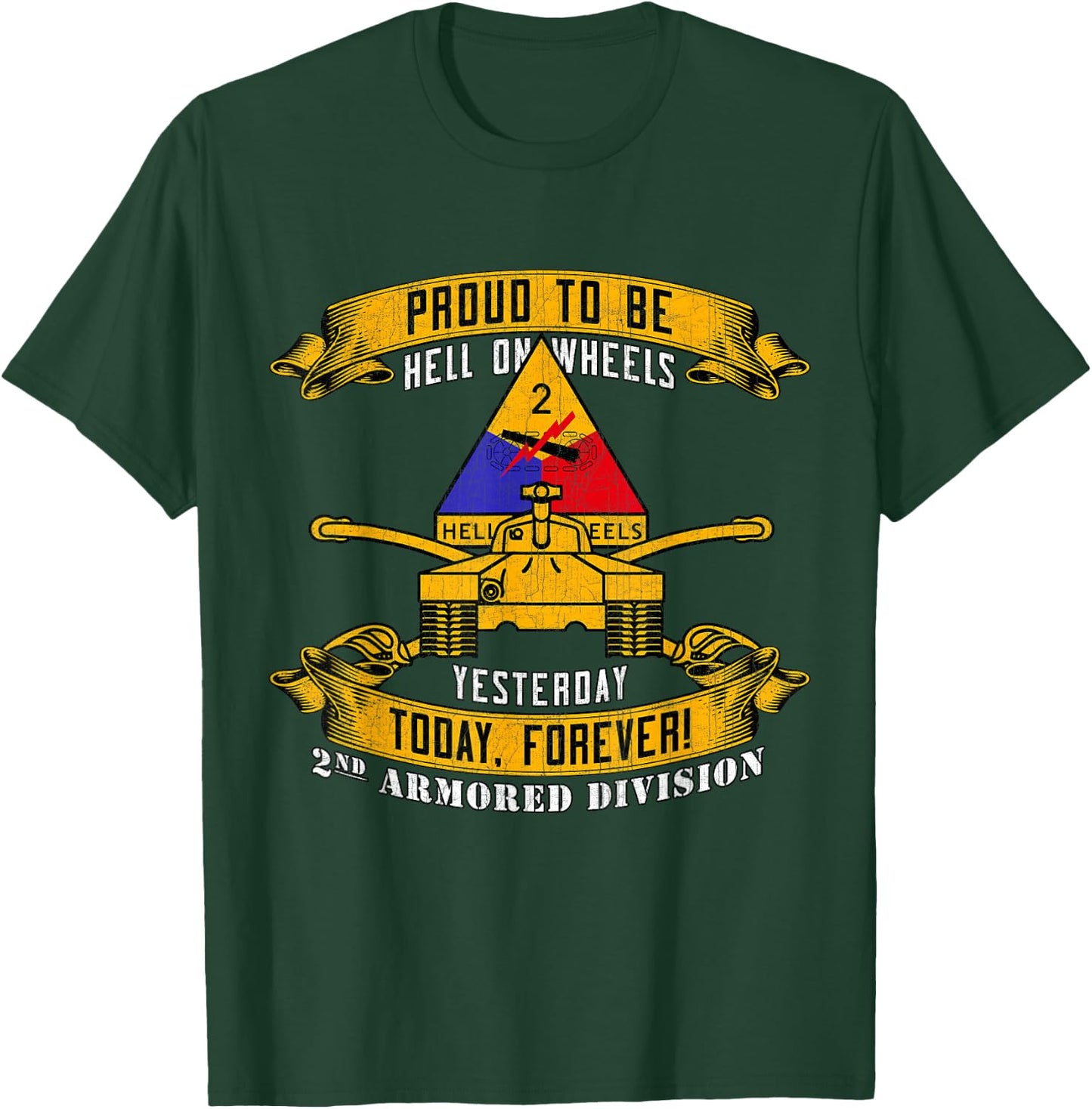 2nd Armored Division 2nd AD Veteran Fort Hood T-Shirt - T-Shirt | Forest