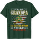 I'm A Dad Grandpa 4th Infantry Division Veteran Father's Day T-Shirt - T-Shirt | Forest