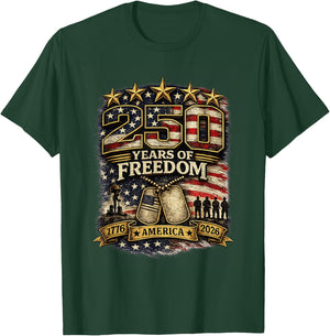250 America Liberty July 4 T-Shirt - T-Shirt | Forest
