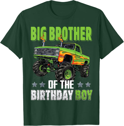 Big Brother of Birthday Boy Monster Truck Family Matching